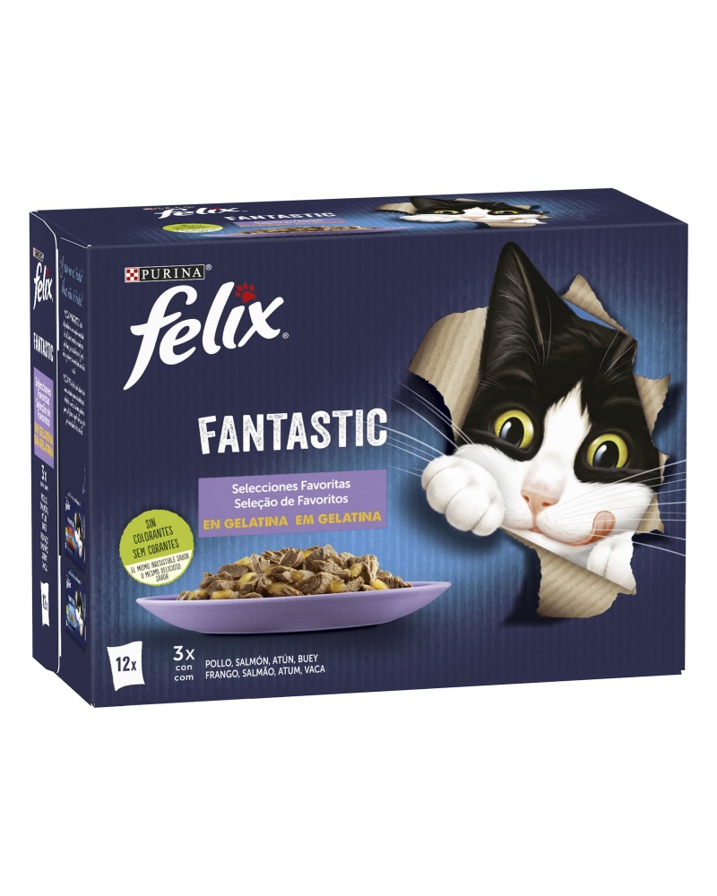 Comida Húmeda para Gatos "Delicat Pouch Atún & Gambas" 12x85 g